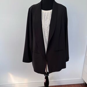 Torrid Black Oversized Blazer with Lapel Collar
